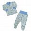 "МоёДитё" комплект кофточка + ползунки "Слоники" голубой "Гардения" КПИ021